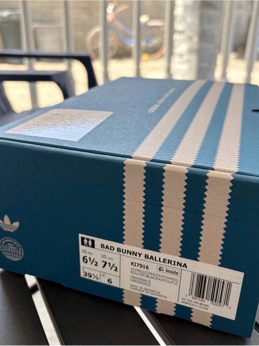 BAD BUNNY ****Adidas Ballerina Red Samba-Inspired Sneakers with White - Picture 2 of 2